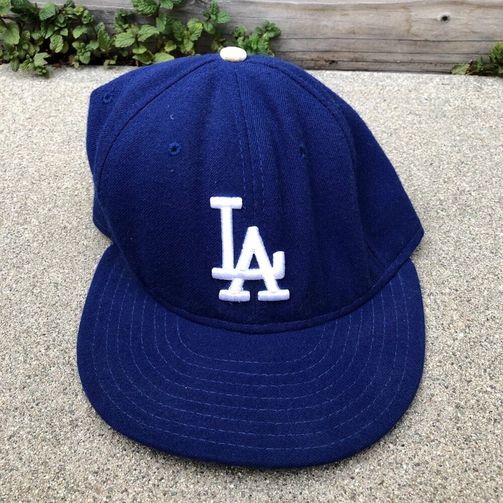 NEW ERA Los Angeles Dodgers Fitted Hat 7 Men's MLB Blue Cap 59Fifty On Field​